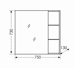СанТа Мебель для ванной Дублин 80 – фотография-5